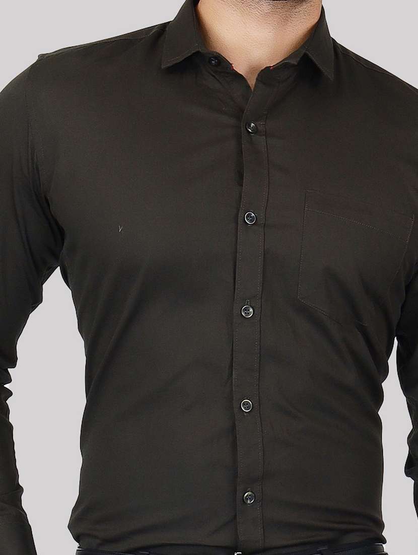 shirt collar solid formal shirt - 20085317 -  Standard Image - 5