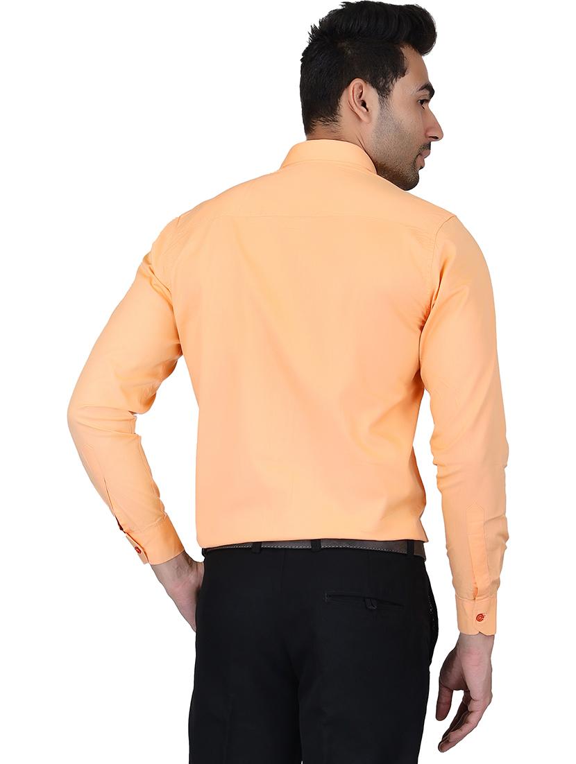 orange cotton casual shirt - 20085382 - Standard Image - 3