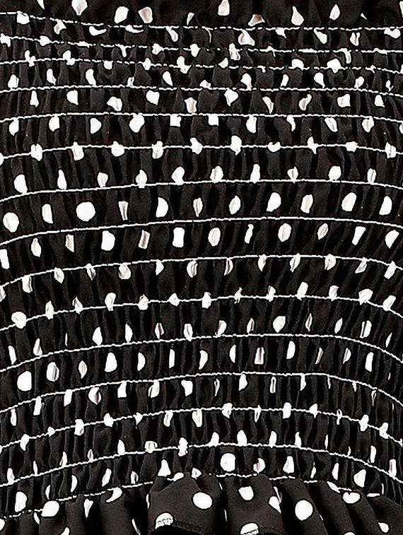 black crepe fit & flare dress - 20087709 - Standard Image - 3