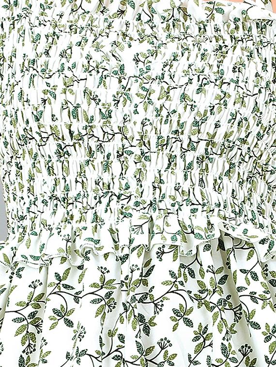 green crepe fit & flare dress - 20087712 - Standard Image - 3