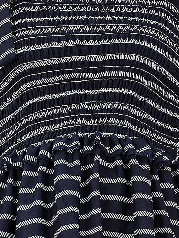 blue crepe fit & flare dress - 20087719 - Standard Image - 3