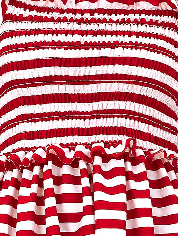 red striped fit & flare dress - 20087728 - Standard Image - 3