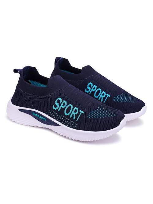 blue solid slip-on sports shoes - 20088079 - Standard Image - 0