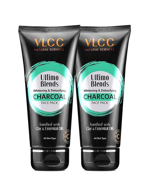 vlcc ultimo blends charcoal face pack - 100 g ( pack of 2 )