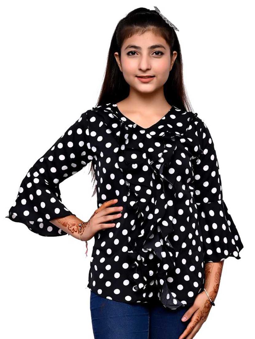 printed cotton blend regular top - 20088254 - Zoom Image - 0
