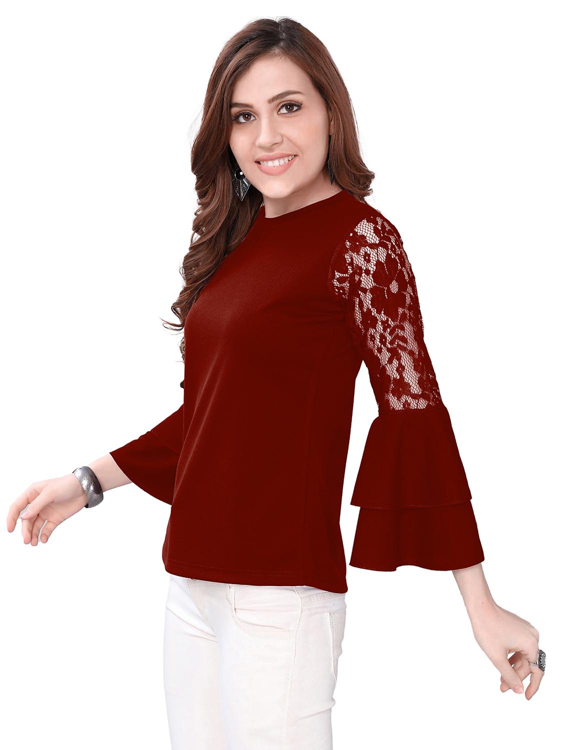 girls round neck top - 20088262 -  Zoom Image - 0