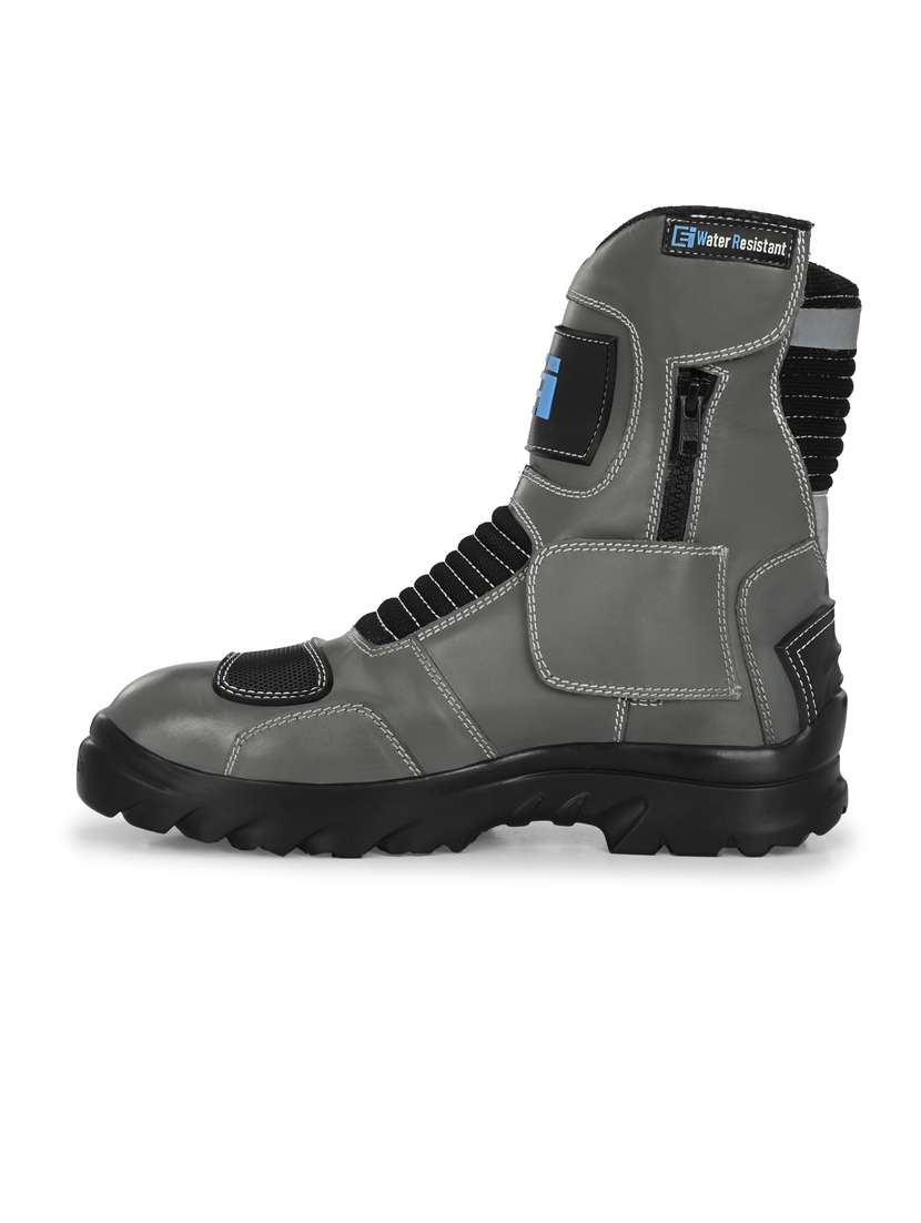 grey leather hiking boots boot - 20097824 -  Standard Image - 3