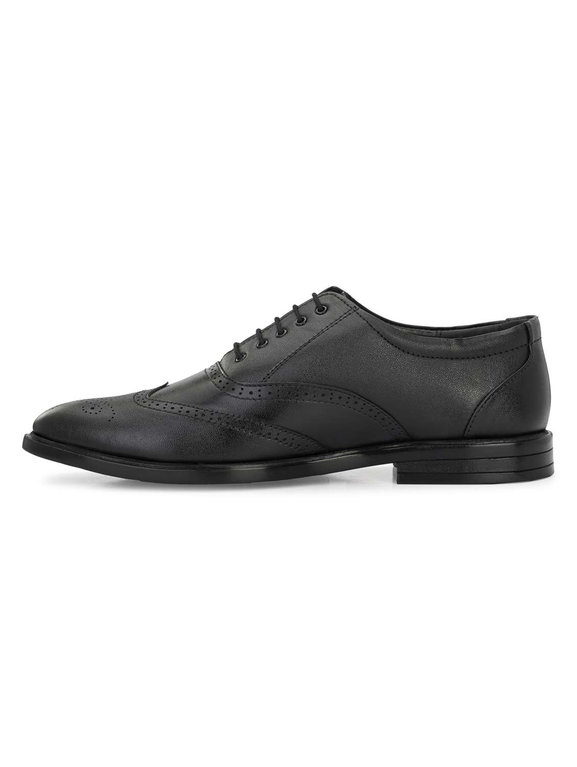 black leather laceup brouges - 20097827 - Standard Image - 3