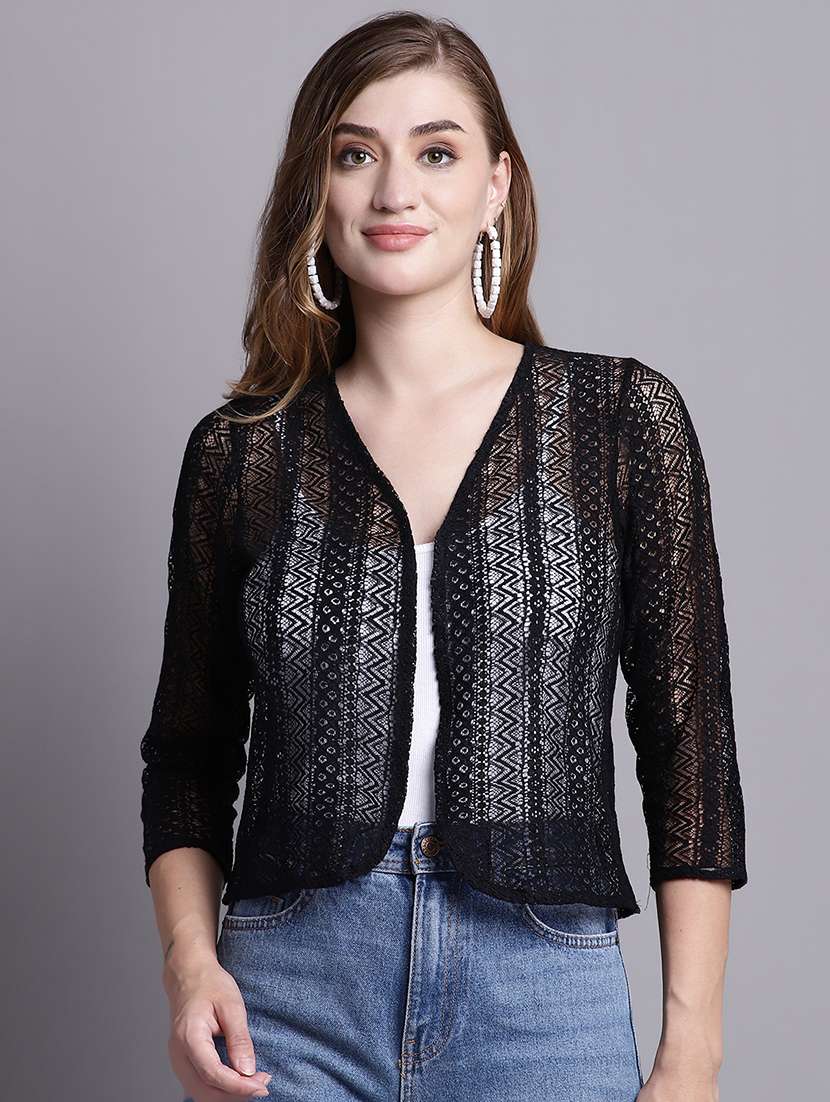 black cotton shrug