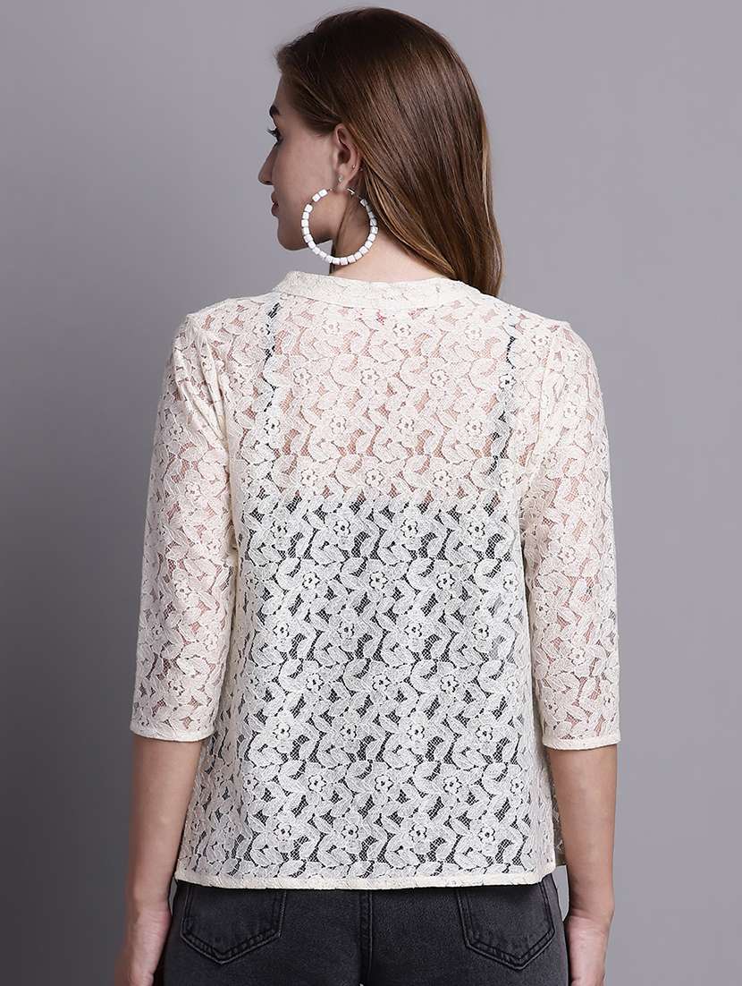 white cotton shrug - 20098140 -  Standard Image - 3