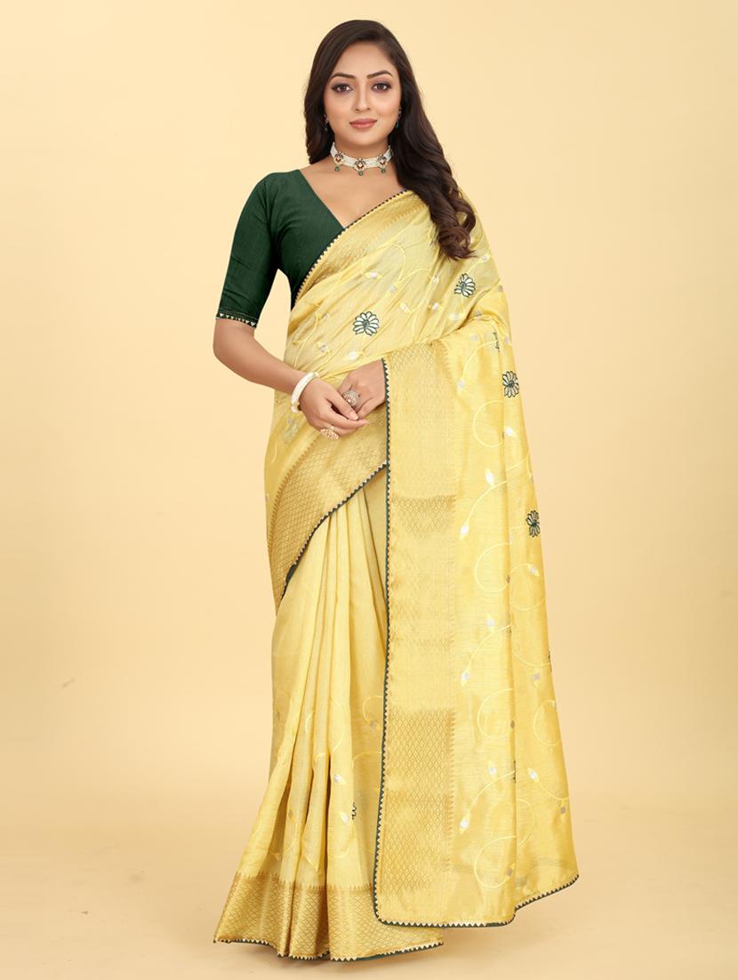 embroidered saree with blouse - 20098168 -  Zoom Image - 0