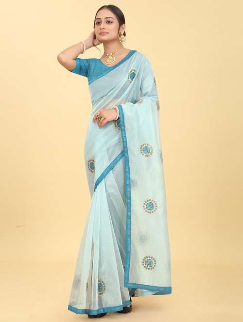 women's embellished saree with blouse - 20098169 - Standard Image - 0