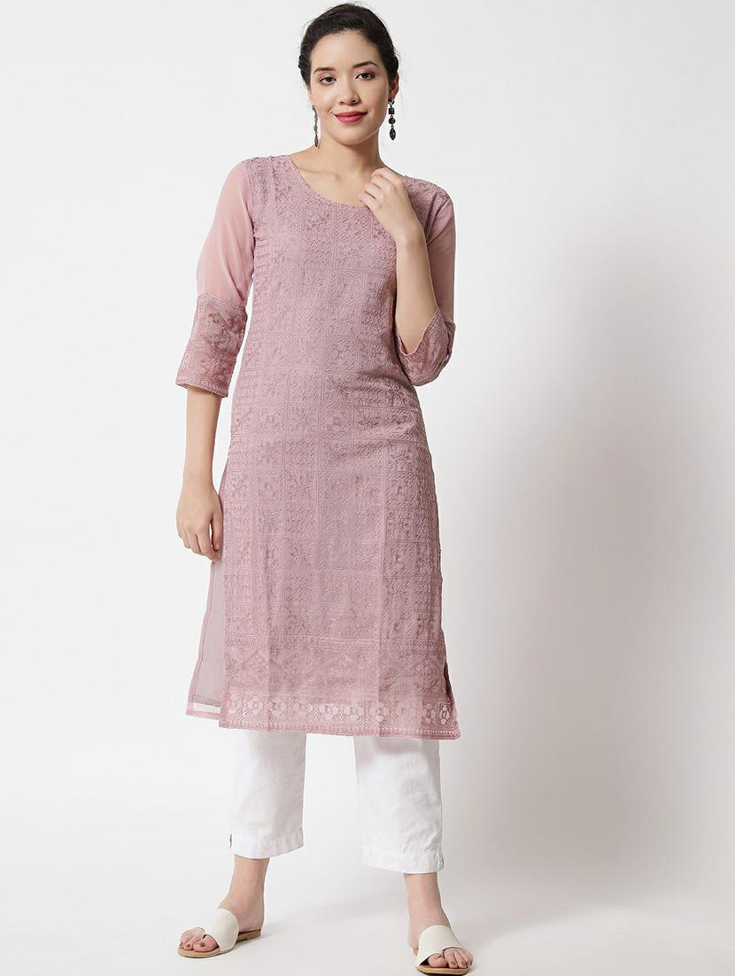 women's straight kurta - 20098328 - Standard Image - 3