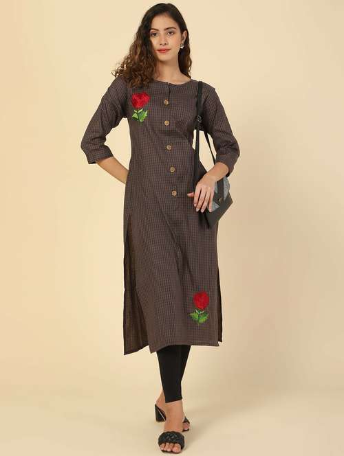 women's straight kurta - 20098360 -  Standard Image - 0