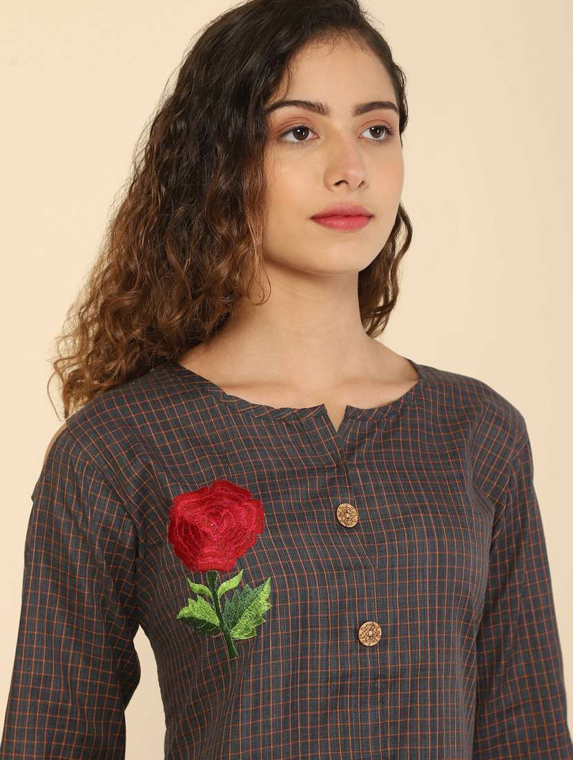 women's straight kurta - 20098360 - Standard Image - 5