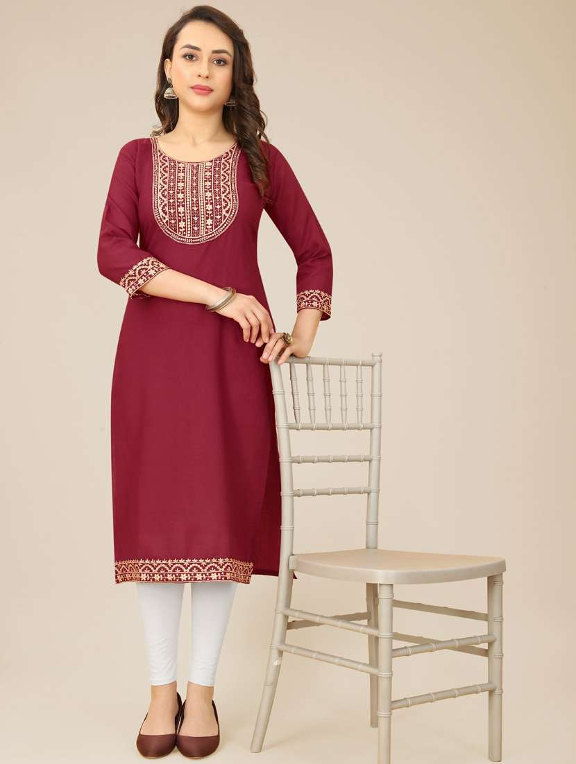 women's straight kurta - 20098434 -  Standard Image - 3