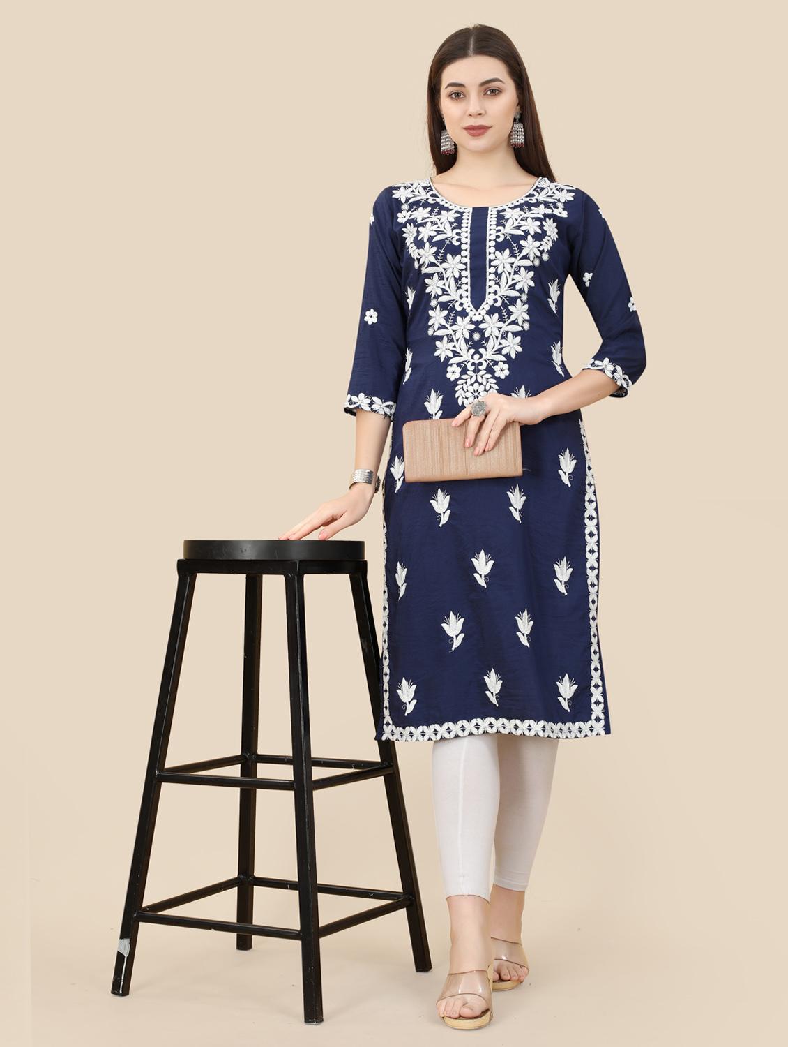 women's straight kurta - 20098437 - Standard Image - 3