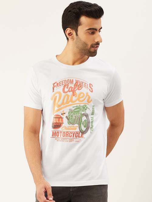 round neck printed regular t-shirt - 20098857 -  Standard Image - 0