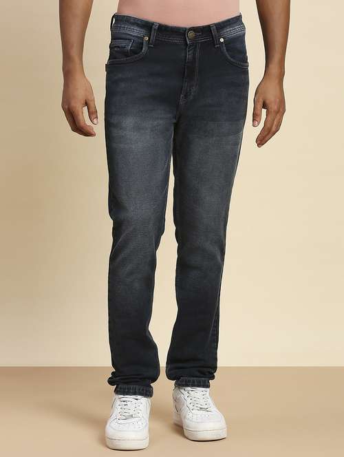 mens relaxed fit plain jeans - 20099572 - Standard Image - 0