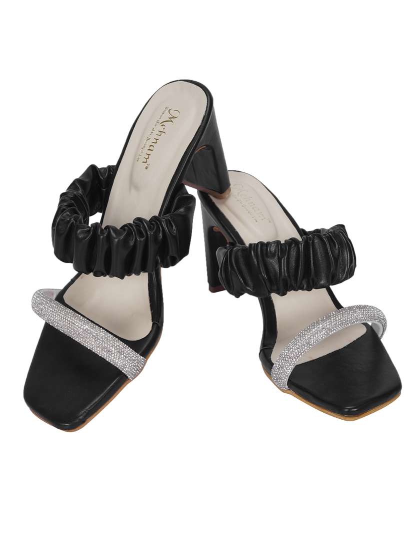 black slip on block heel  - 20101670 -  Standard Image - 3