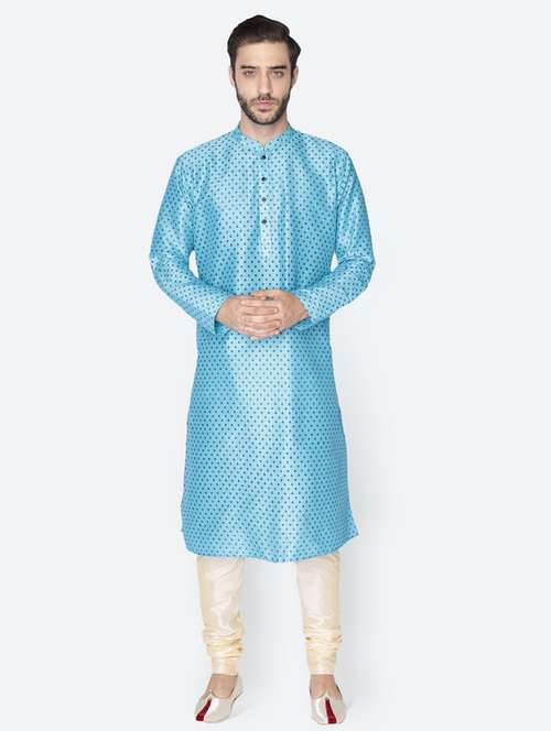 mandarin neck printed long kurta - 20101784 - Standard Image - 0