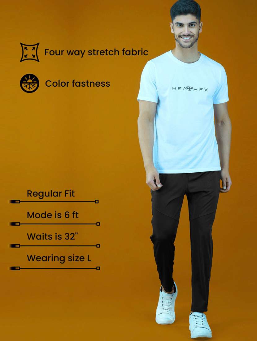 black solid track pant - 20101881 -  Standard Image - 3