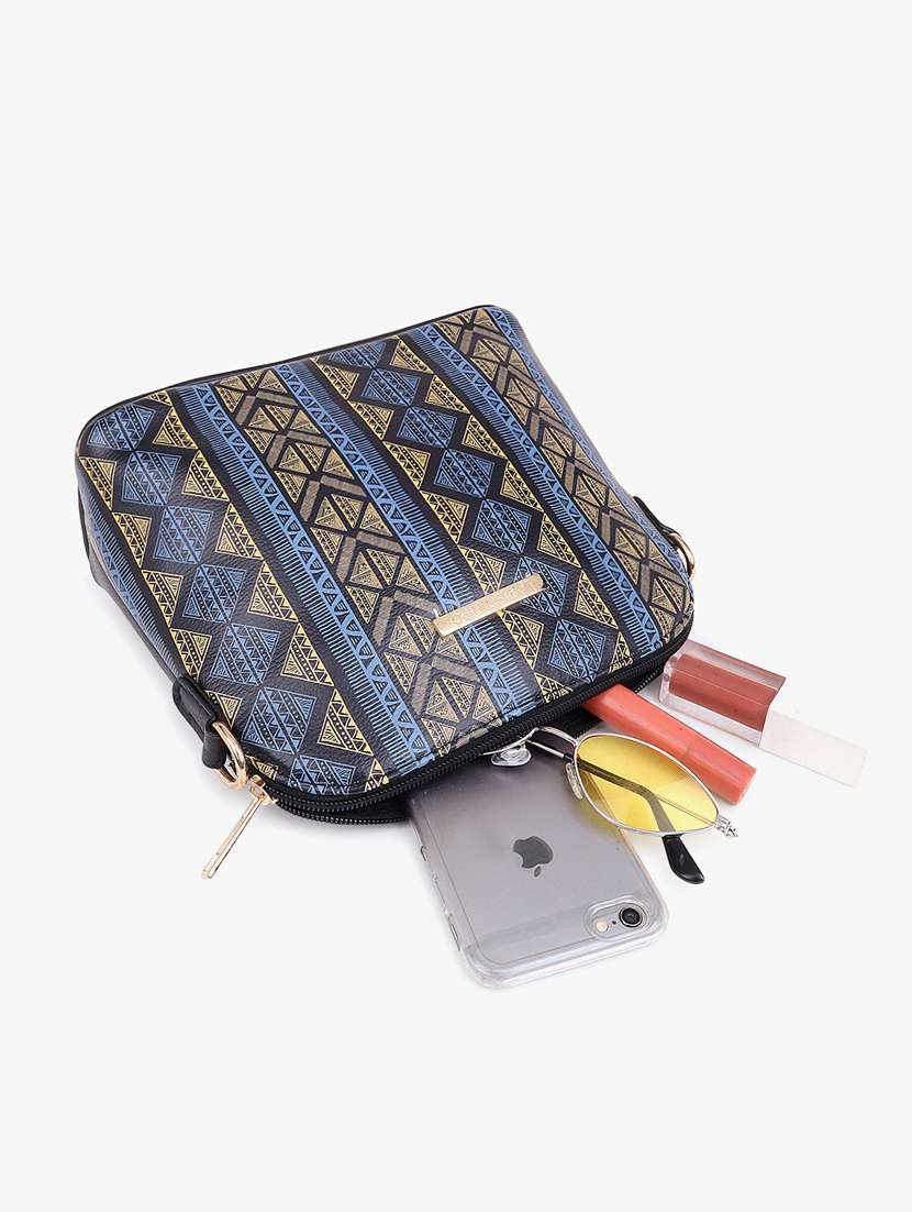 printed leatherette sling bag - 20102674 - Standard Image - 5