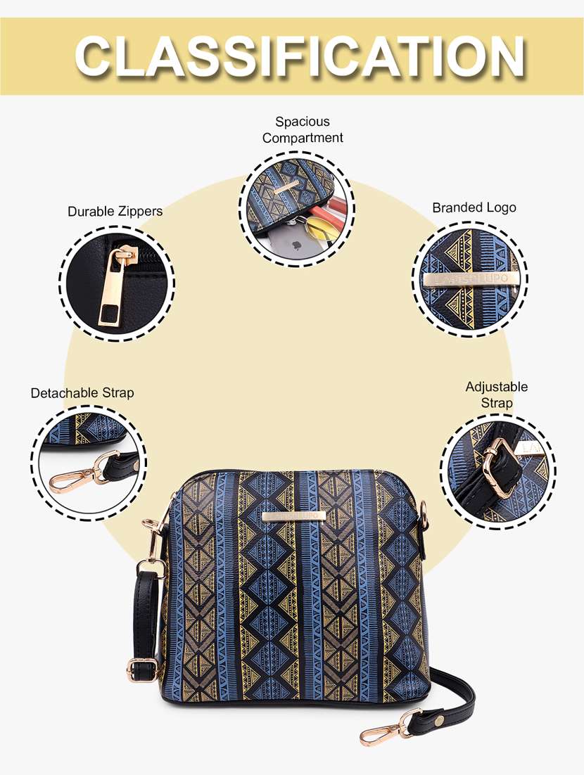 printed leatherette sling bag - 20102674 - Standard Image - 8