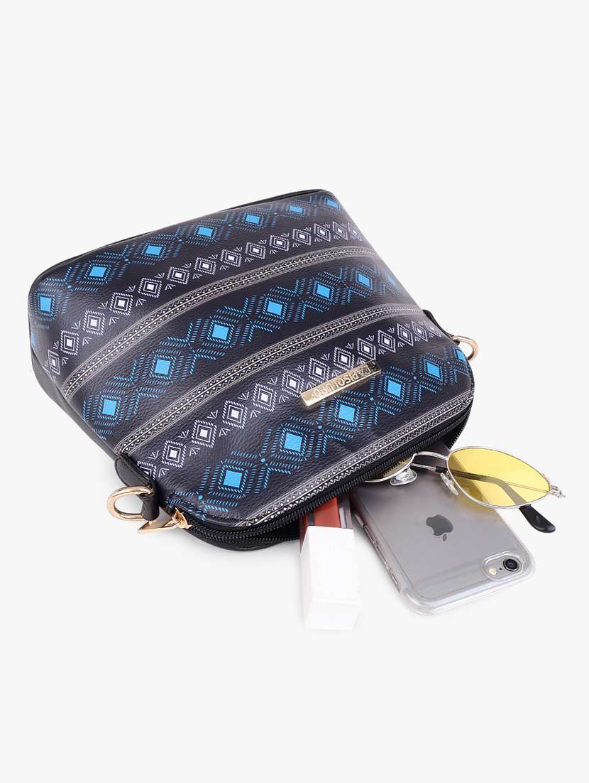 printed leatherette sling bag - 20102675 - Standard Image - 3
