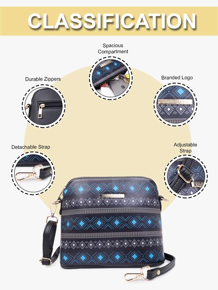 printed leatherette sling bag - 20102675 - Standard Image - 8