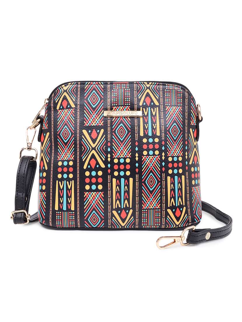 printed leatherette sling bag - 20102676 - Standard Image - 3
