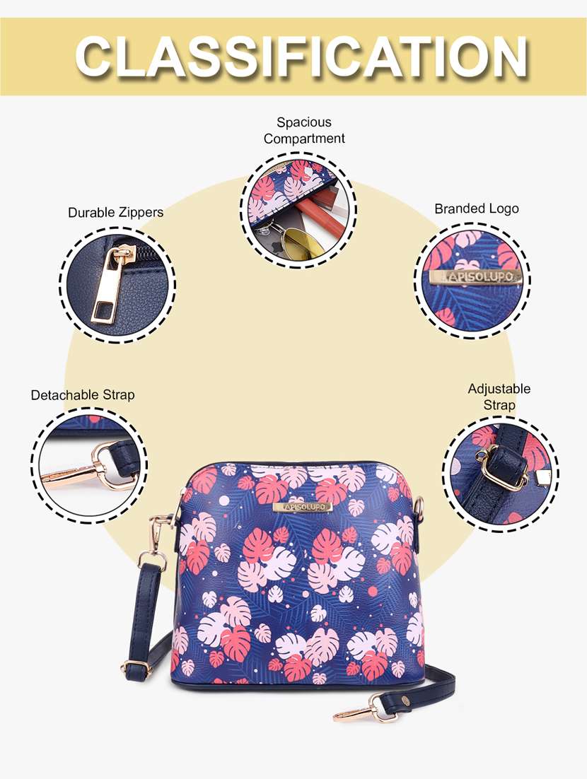 printed leatherette sling bag - 20102677 - Standard Image - 8