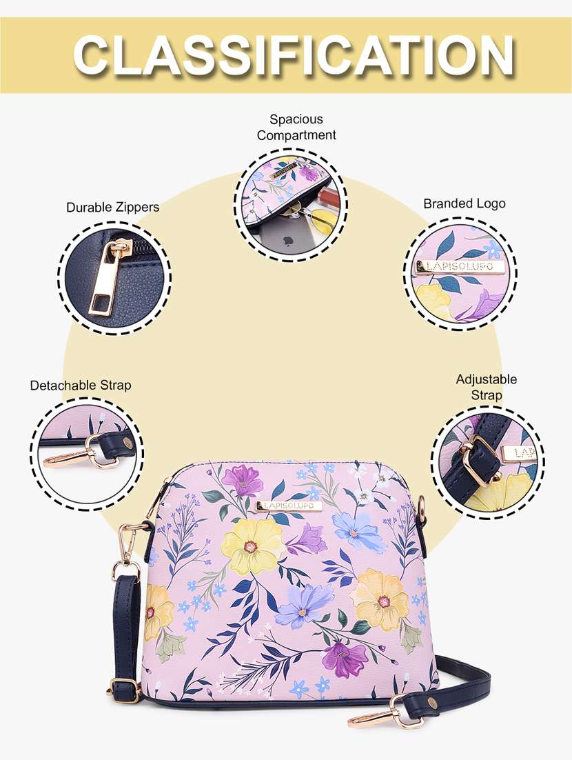 printed leatherette sling bag - 20102678 - Standard Image - 8
