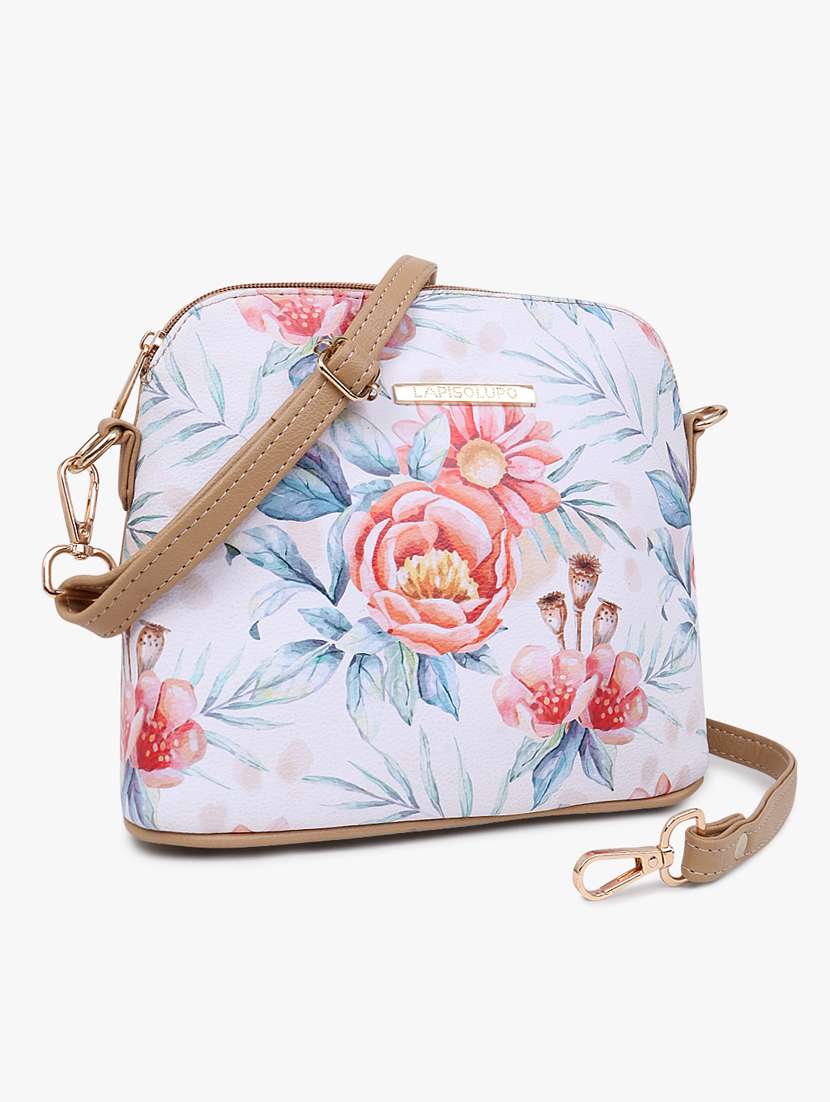 beige leatherette (pu) sling bag - 20102680 - Standard Image - 3
