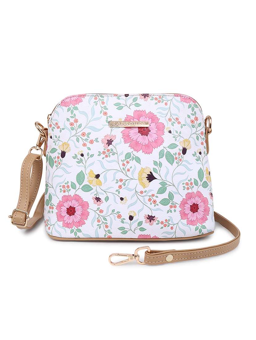 beige leatherette (pu) sling bag - 20102681 - Zoom Image - 0