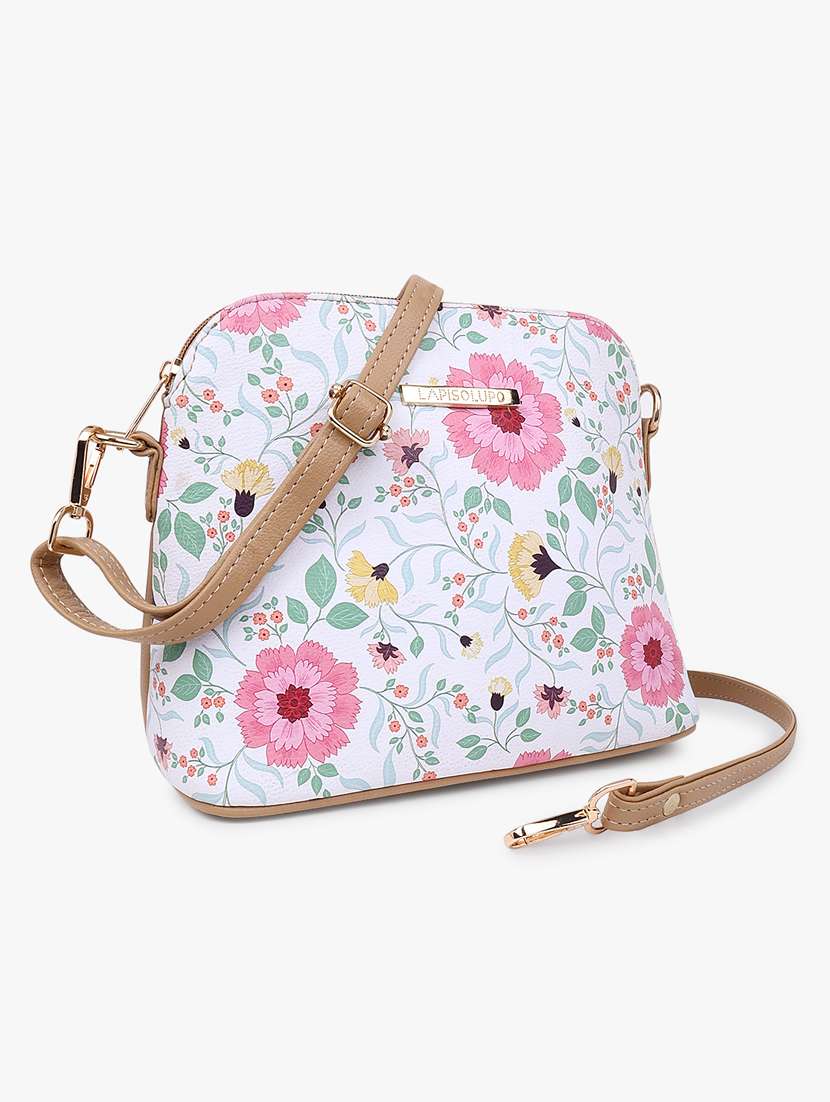 beige leatherette (pu) sling bag - 20102681 - Standard Image - 3