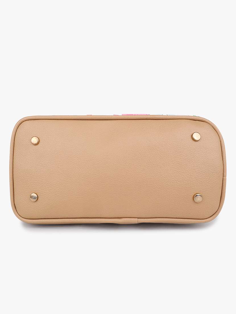 beige leatherette (pu) sling bag - 20102681 - Standard Image - 5