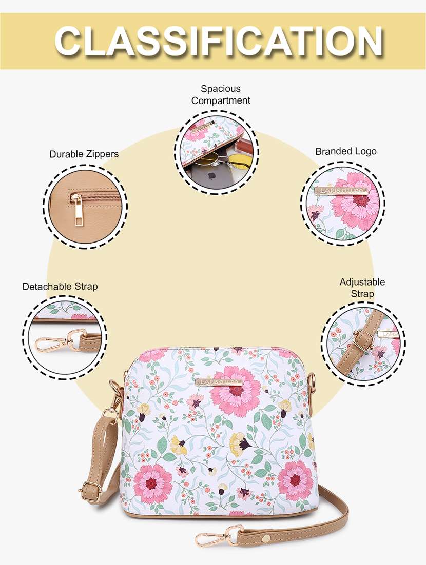 beige leatherette (pu) sling bag - 20102681 - Standard Image - 8