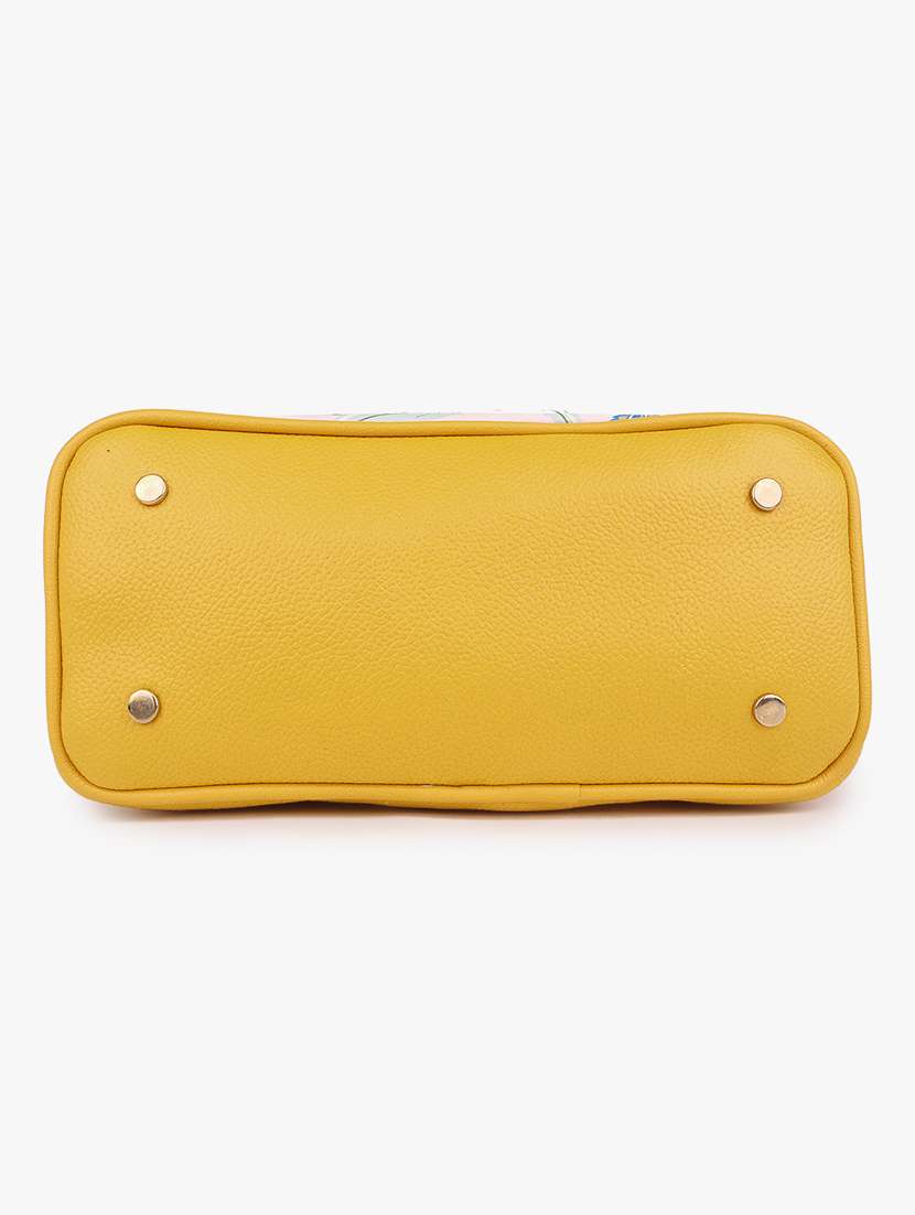 yellow leatherette (pu) sling bag - 20102682 - Standard Image - 5