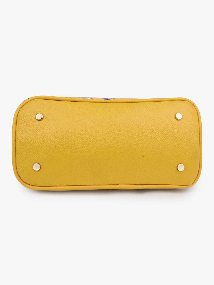 yellow leatherette (pu) sling bag - 20102683 - Standard Image - 5