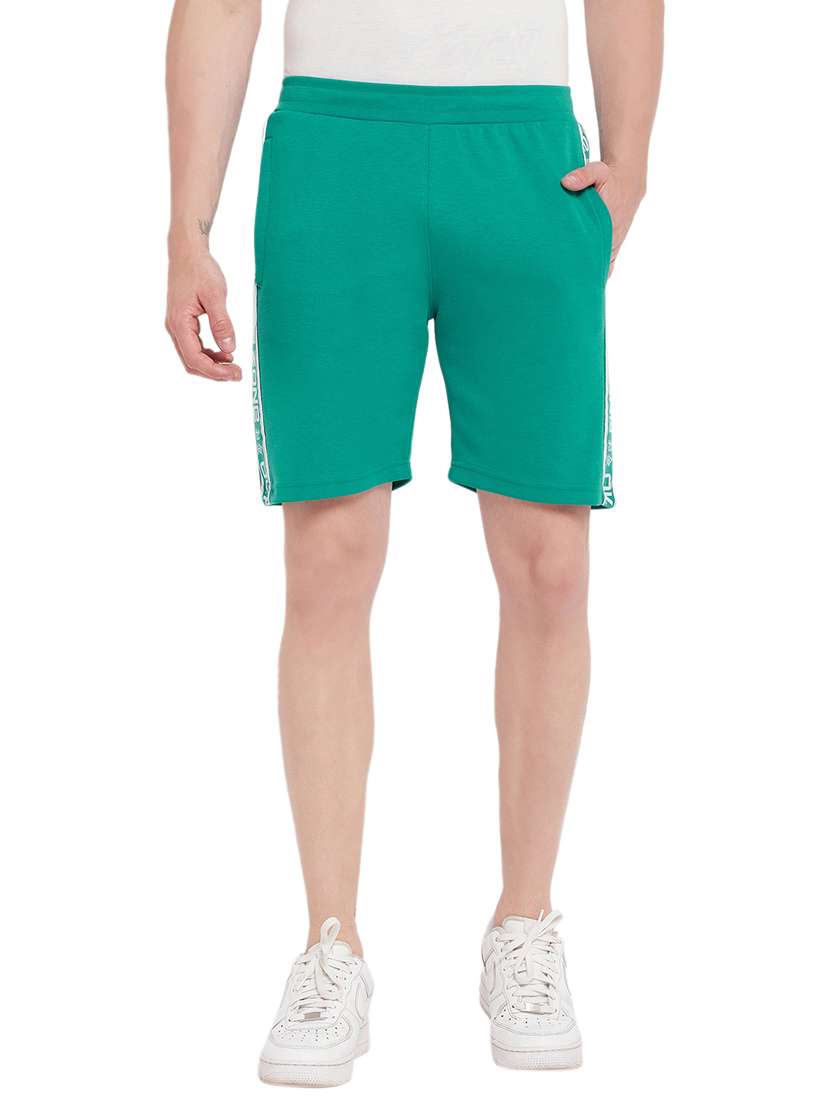 blue cotton blend short