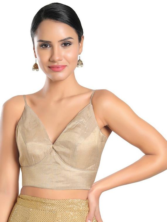 v neck plain regular blouse - 20110565 -  Zoom Image - 0