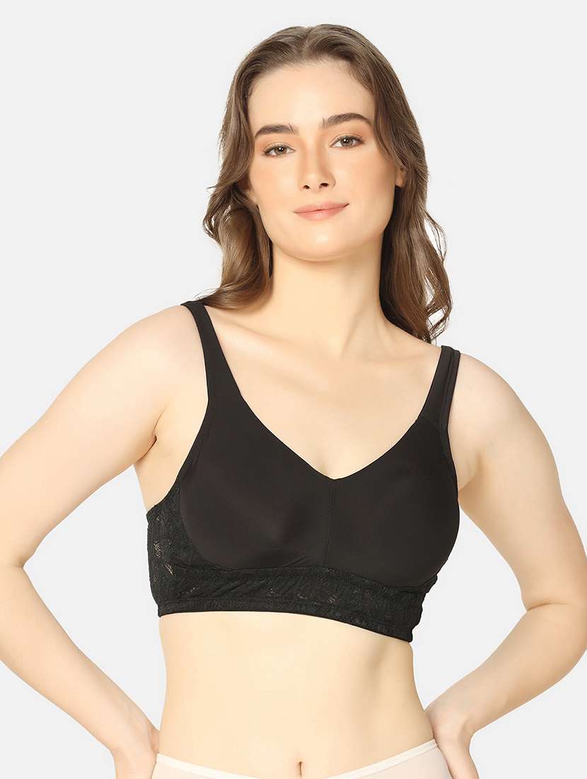 black nylon minimizer bra - 20110780 - Zoom Image - 0