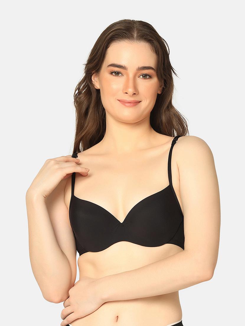 black nylon push up bra - 20110783 -  Zoom Image - 0