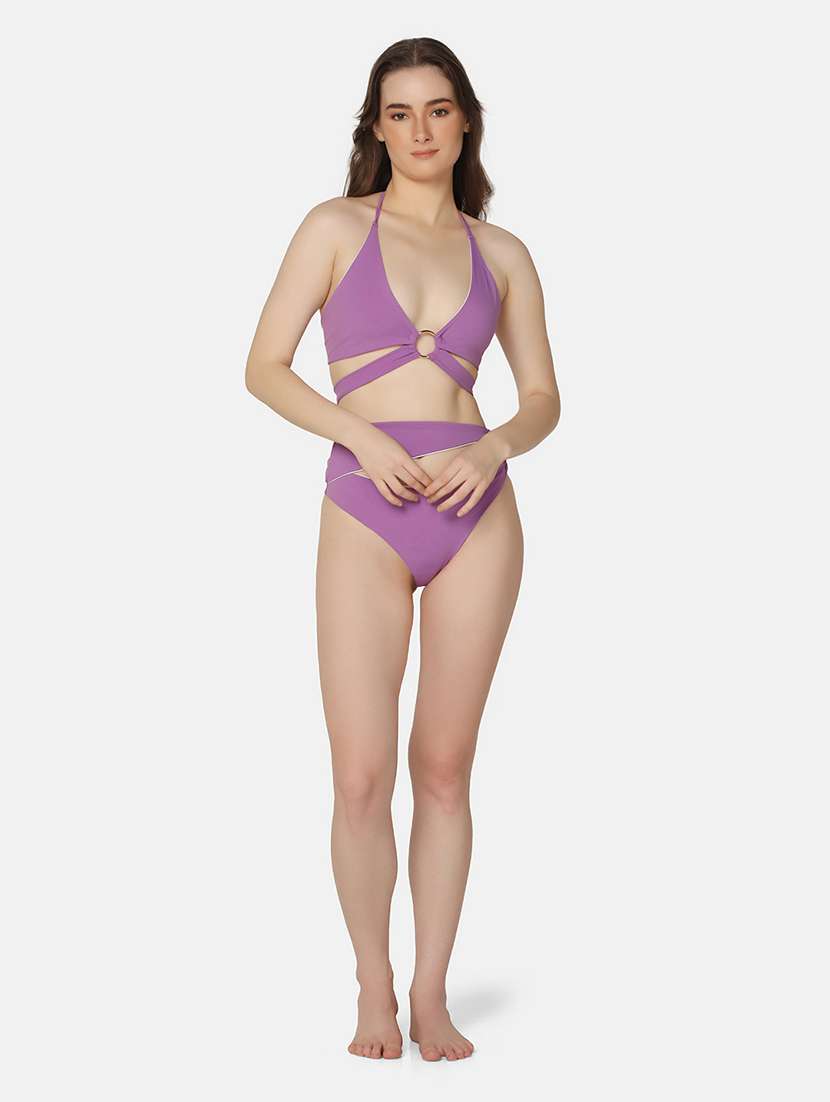 solid cutouts swimwear set - 20110808 -  Standard Image - 3