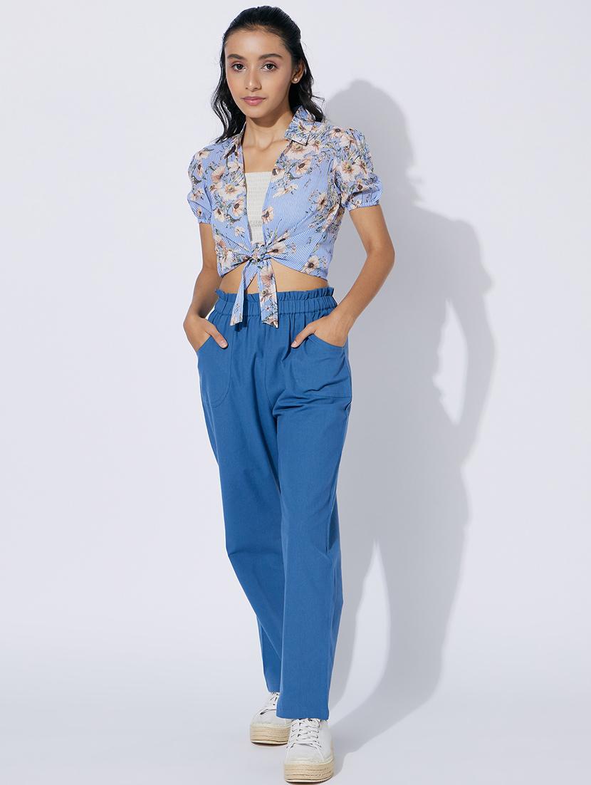 blue printed full length sets twin sets - 20110990 - Zoom Image - 0