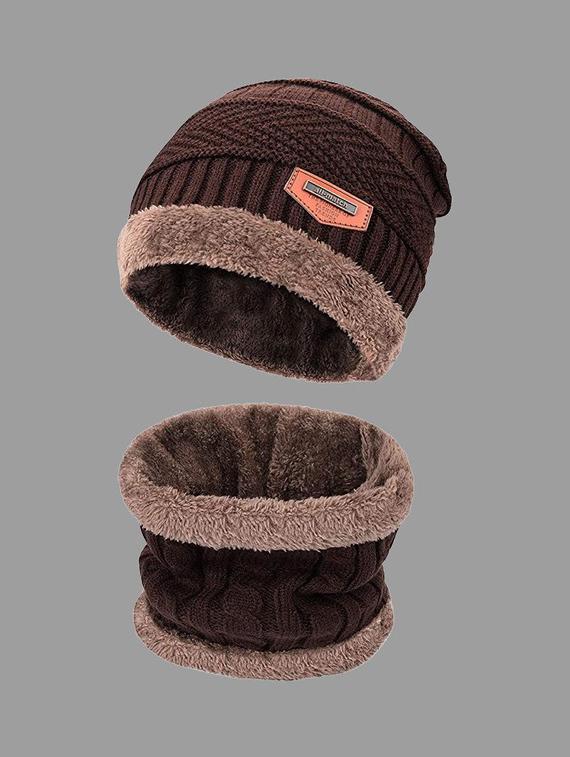 unisex beanie cap with neck warmer  - 20113606 -  Zoom Image - 0
