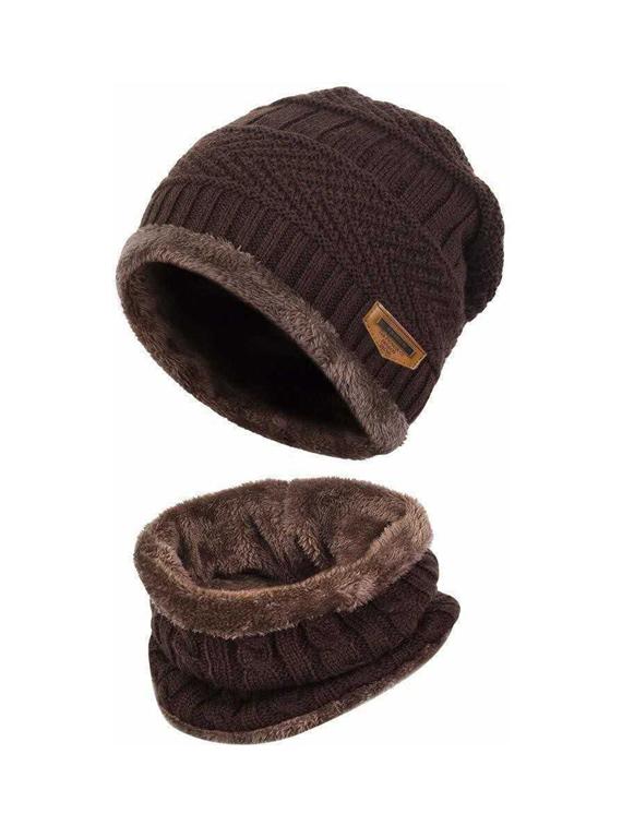 unisex beanie cap with neck warmer  - 20113615 -  Zoom Image - 0