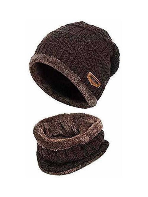 unisex beanie cap with neck warmer - 20113627 - Standard Image - 0