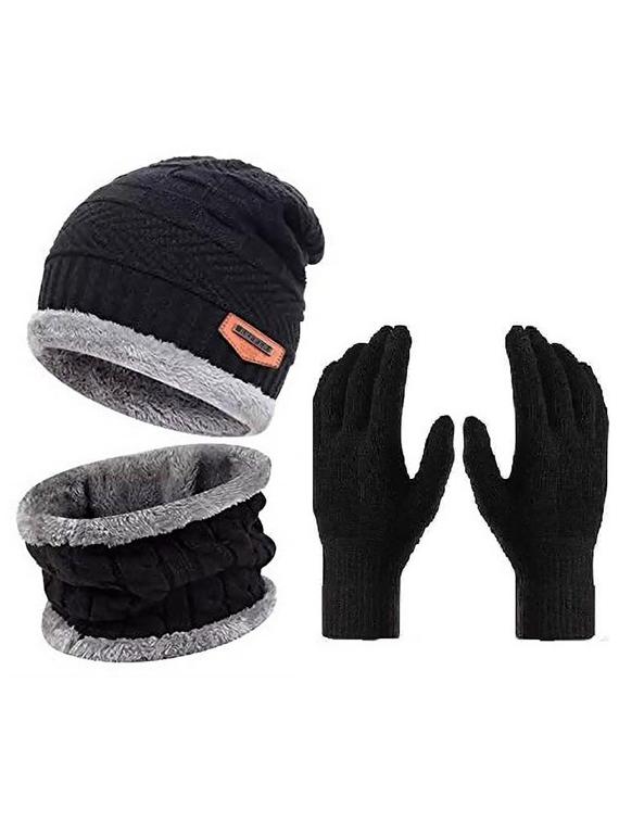 unisex beanie cap with neck warmer & gloves - 20113648 -  Zoom Image - 0